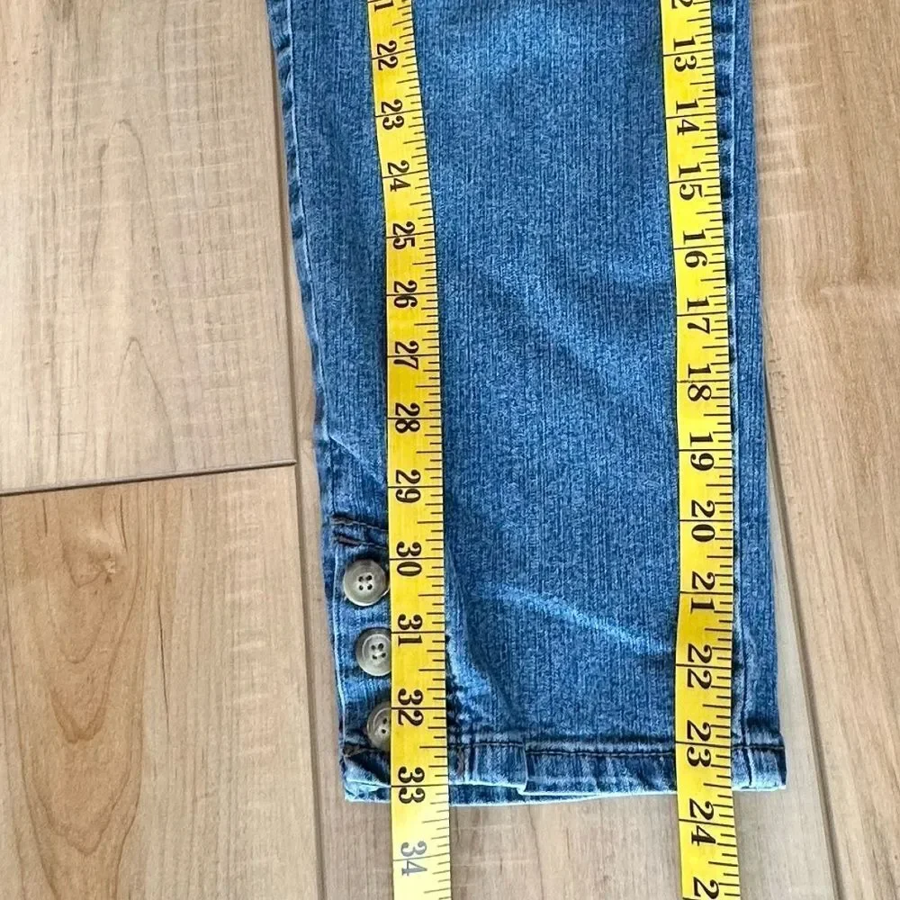 Charter Club Straight Leg Stretchy Crop - Ankle Jeans Blue Size 8